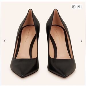 Gianvito Rossi Elegant Black Leather Block Heels